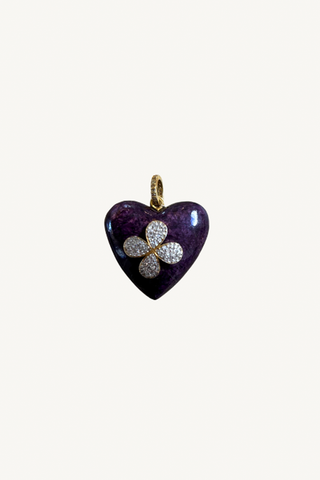 purpurite heart pendant