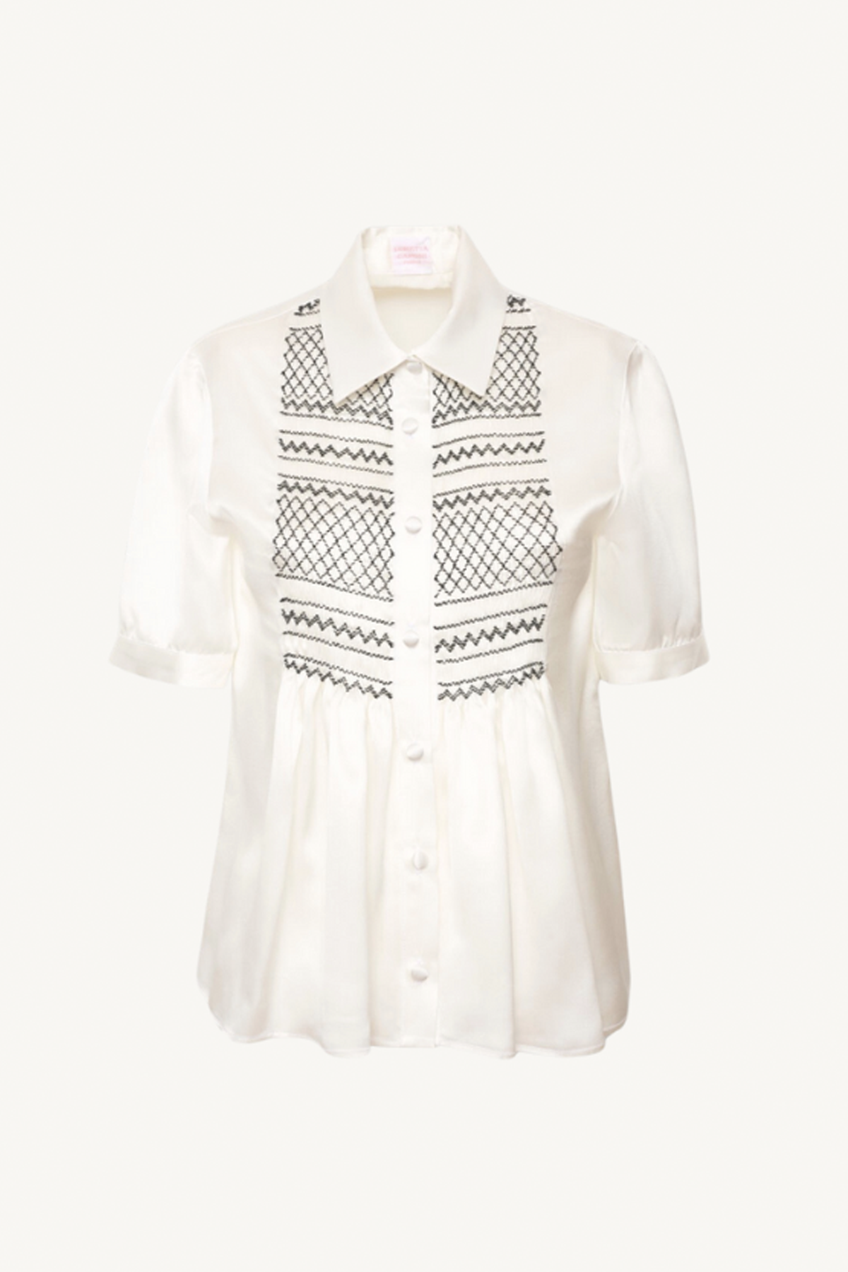 tyra top - reggio white silk