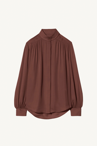 revi blouse - burgundy