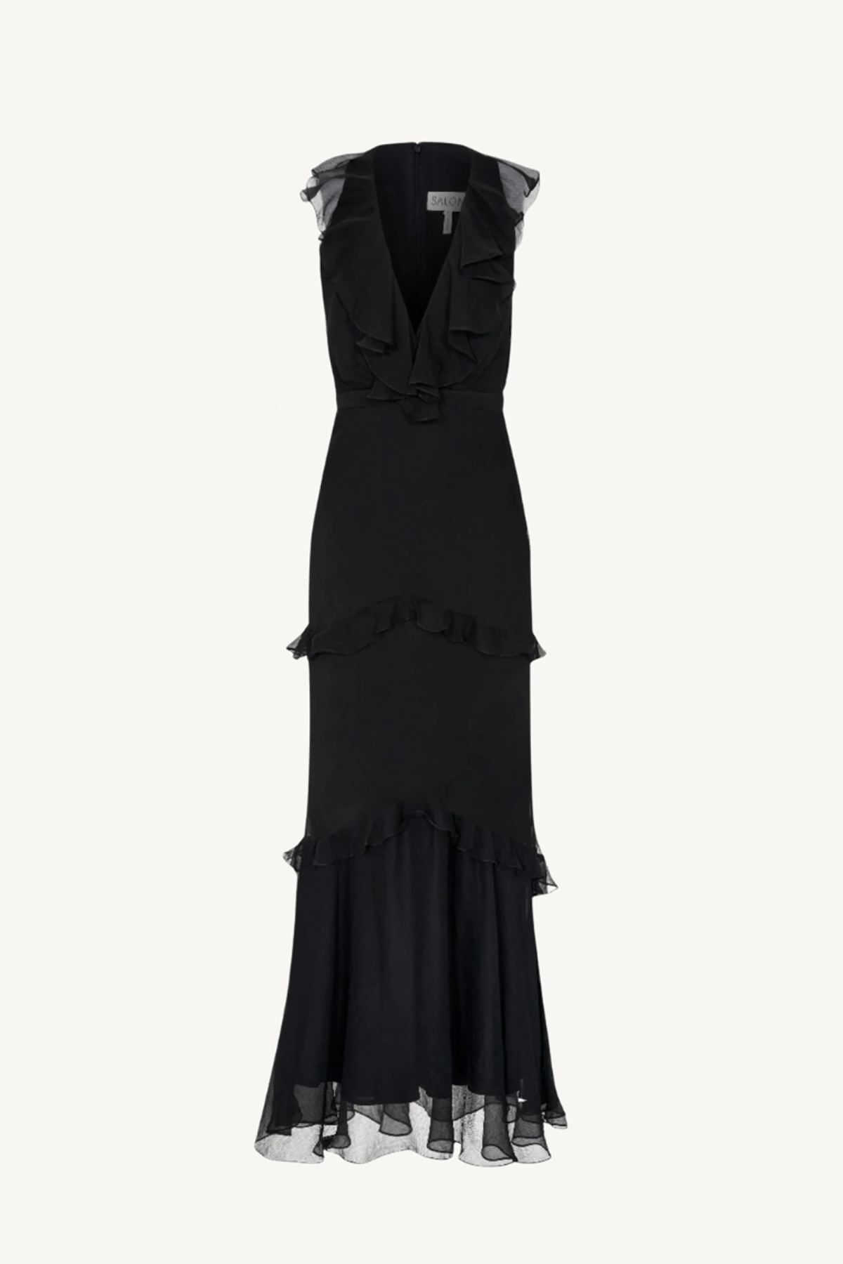 rita dress - black silk chiffon
