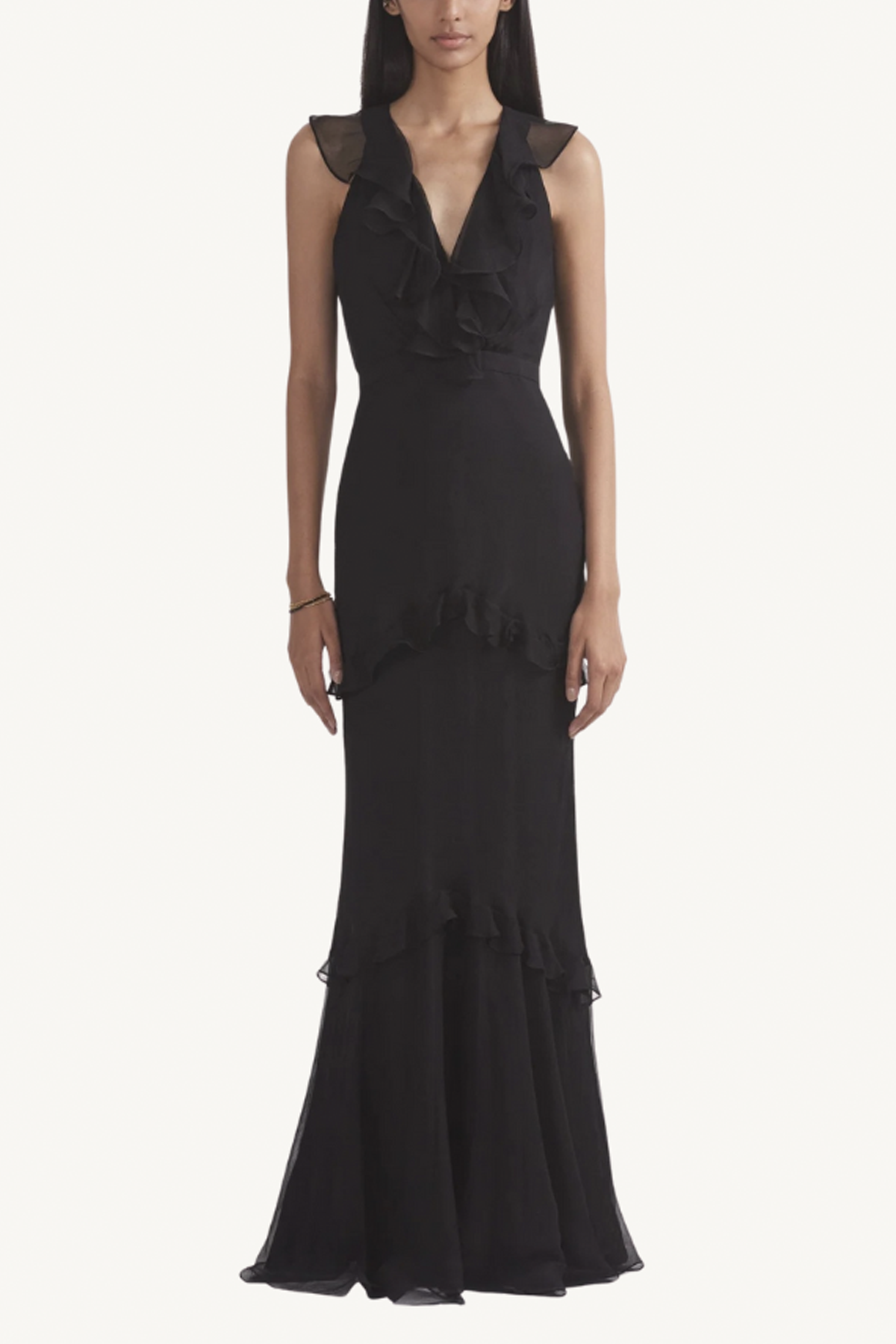 rita dress - black silk chiffon