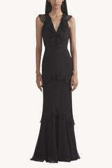 rita dress - black silk chiffon