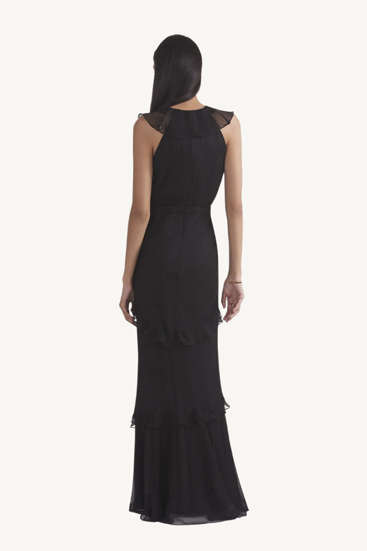 rita dress - black silk chiffon