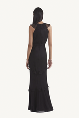 rita dress - black silk chiffon