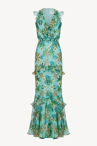 rita dress - fiori mint