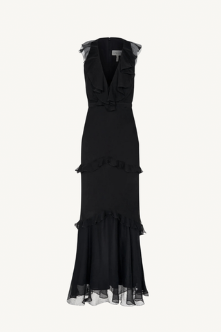 rita dress - black silk chiffon