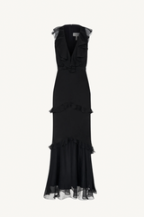 rita dress - black silk chiffon