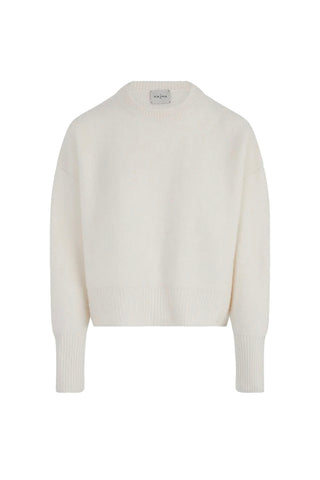 roya cashmere crewneck - white