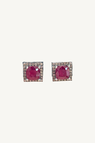 ruby stud earrings