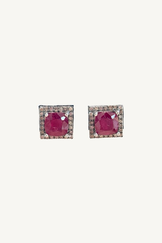 ruby stud earrings