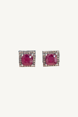 ruby stud earrings