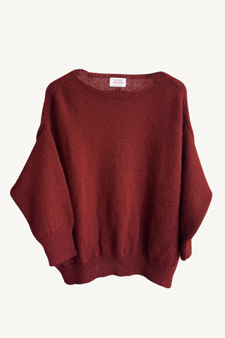 sweater with waist - rust