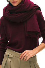 cashmere travel wrap - sangria