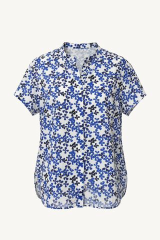 shirt savannah - blue flowers