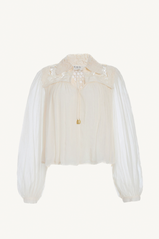daphne lace top - cream