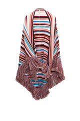 moment of joy poncho - multicolor stripe