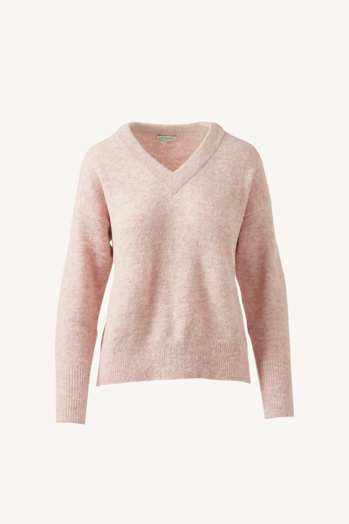 lofty easy v neck sweater -  shell