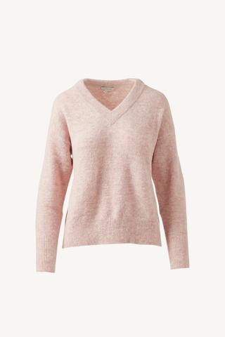 lofty easy v neck sweater -  shell
