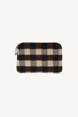 cotton check sac - brown check