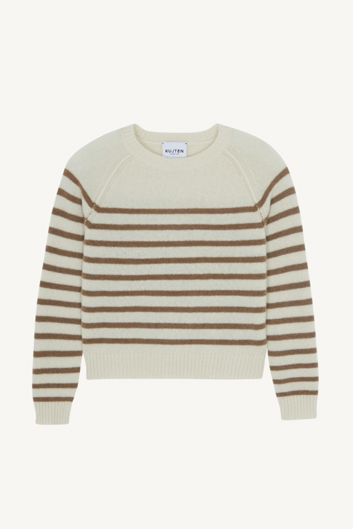 shima stripe sweater - blanc camelo