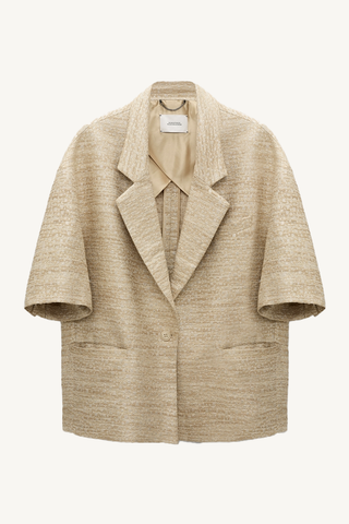 shiny coolness coat - shimmering sand