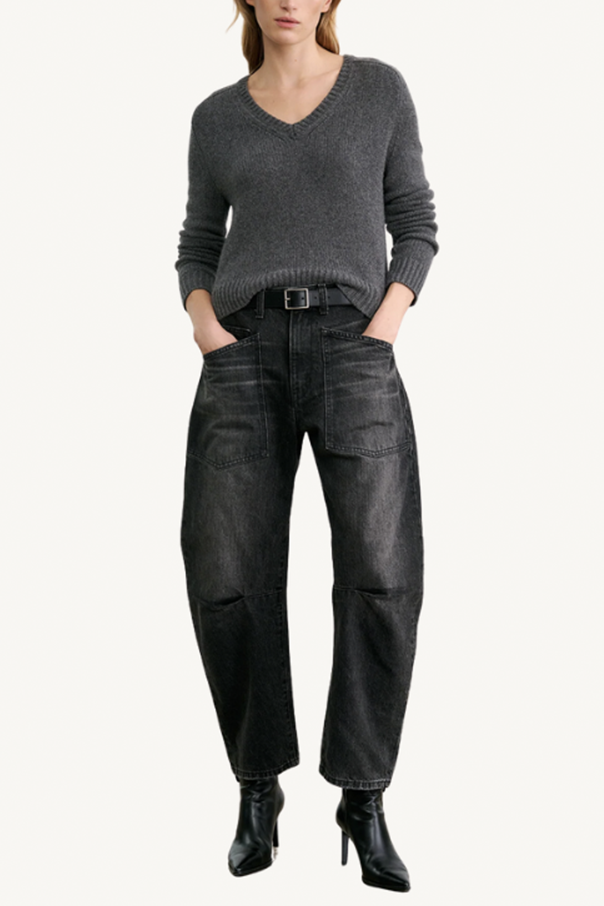 shon jean - stone black wash