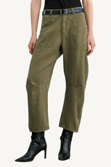 shon linen pant - olive green