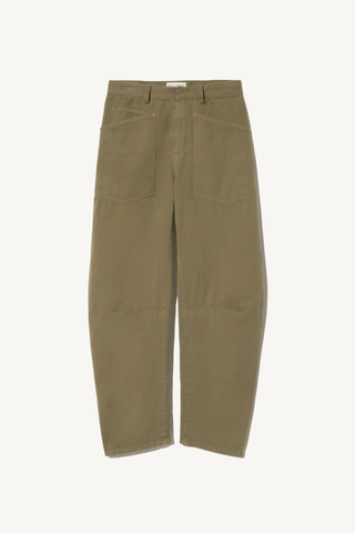 shon linen pant - olive green