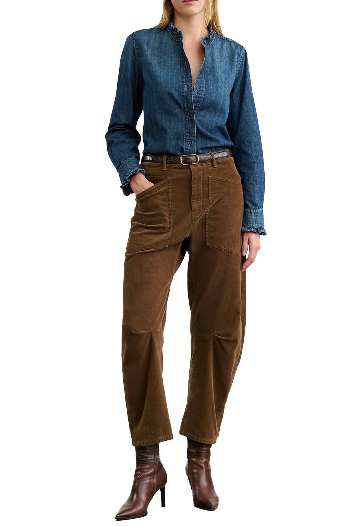 shon corduroy pant - cigar brown