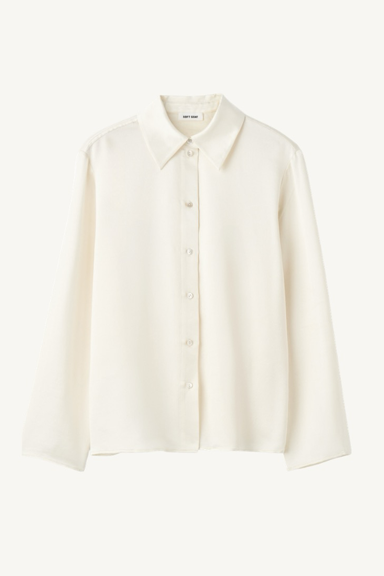 silk shirt - ivory