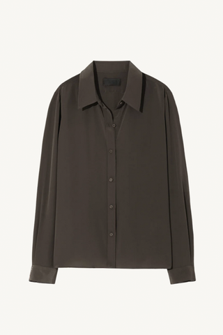 simone shirt - chocolate brown