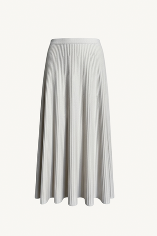 flared knit skirt - mist