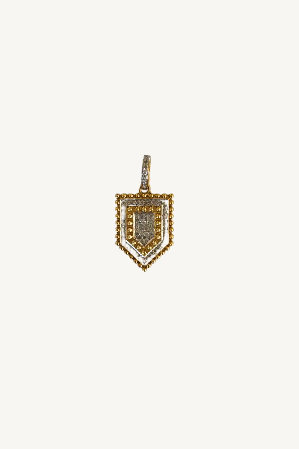small mixed shield pendant