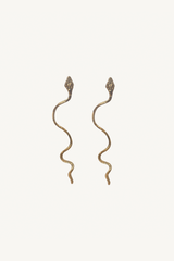 snake earrings - gold