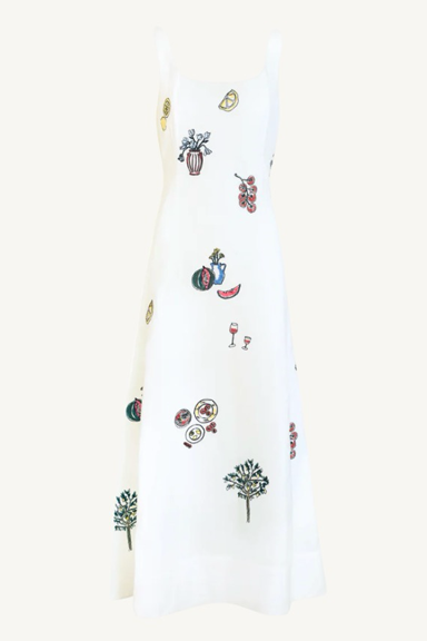 soren dress - optic white