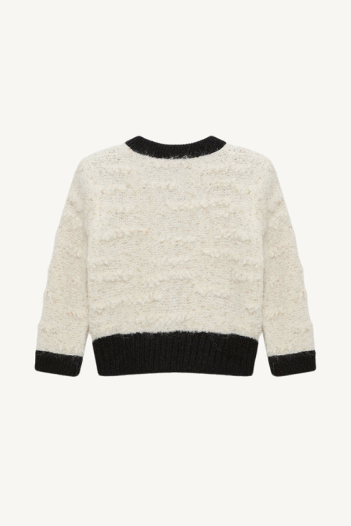 delightful sparkle cardigan - creme black framed