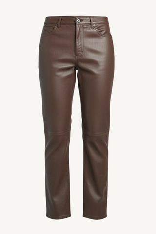 five pocket ankle slim straight - milk chocolate