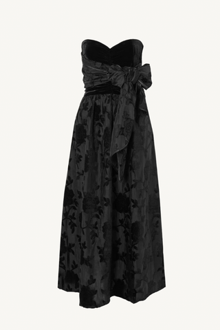 desideria long strapless dress - black fil coupe