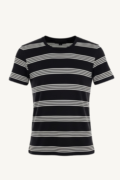 lanise stripe sweater - navy/ivory