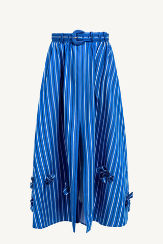 judi skirt - azure stripe