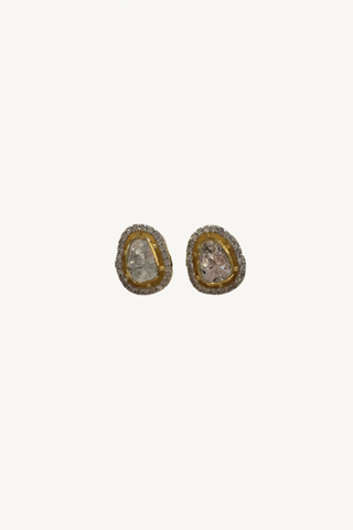 oval diamond stud earrings