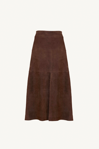 hudson skirt - chocolate suede