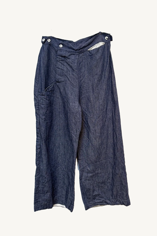 hem pants - linen denim