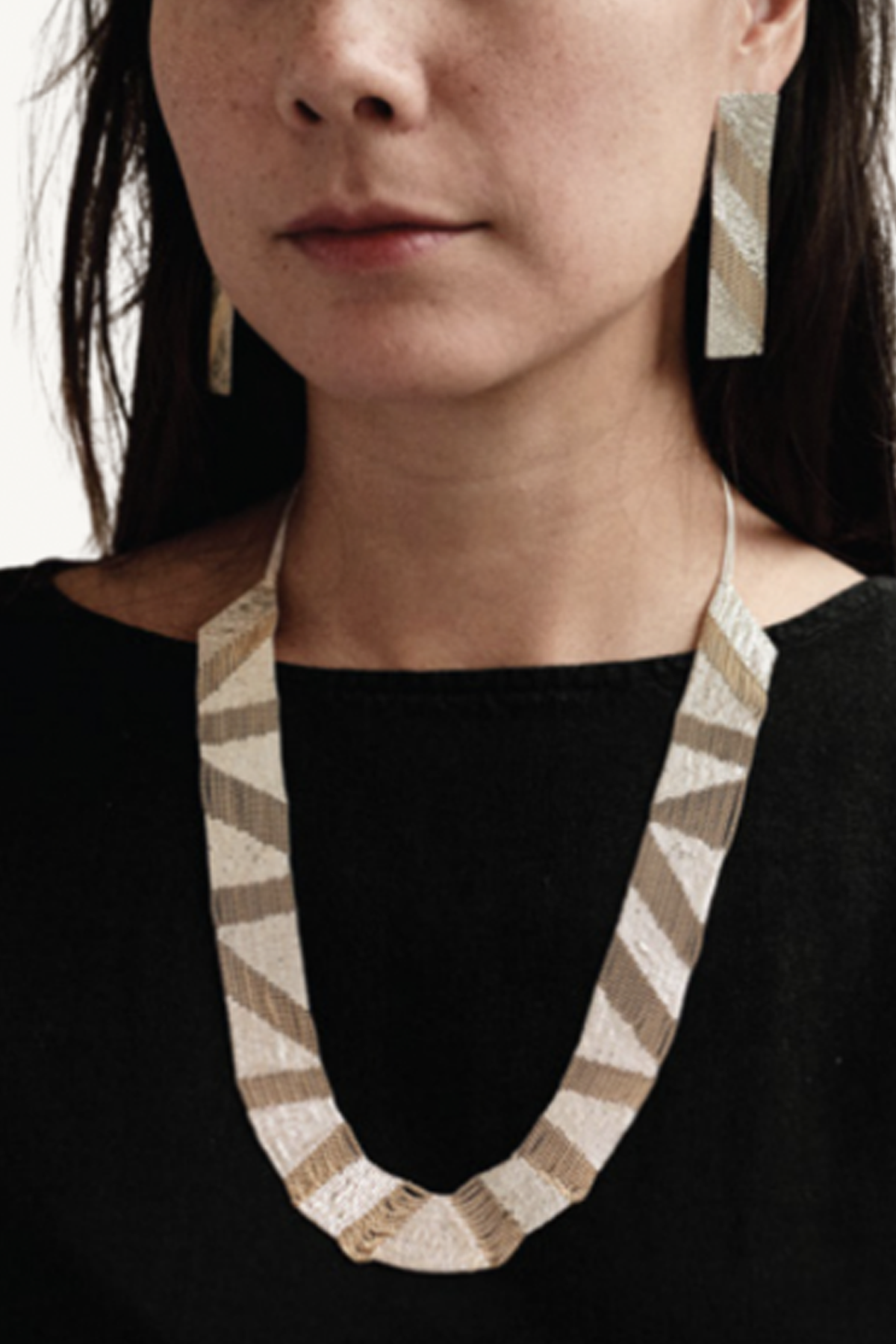 sunny necklace - brass and silver