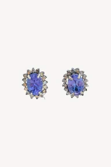 tanzanite stud earrings