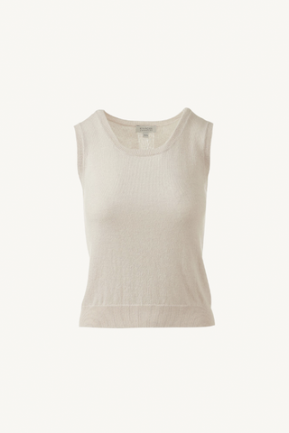 scoop neck tank - taupe