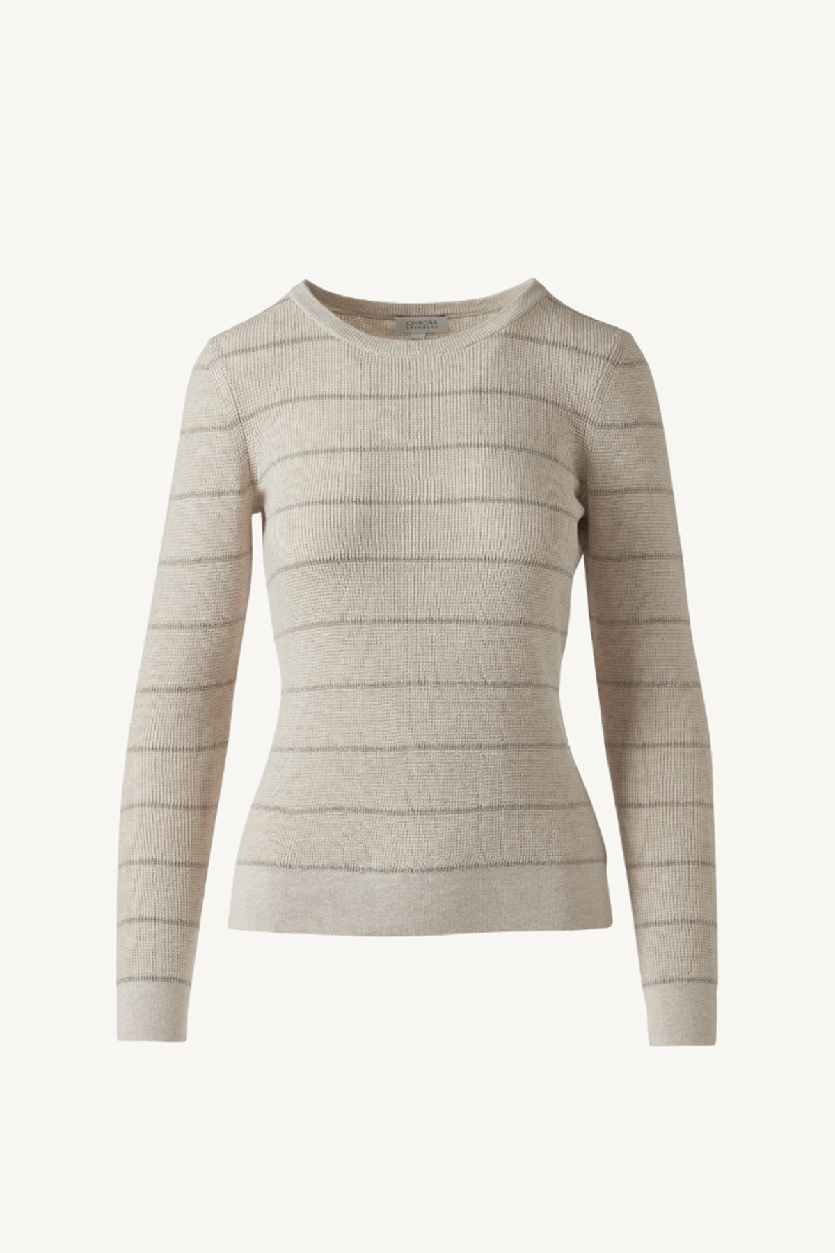 thermal lurex crew - dune stripe