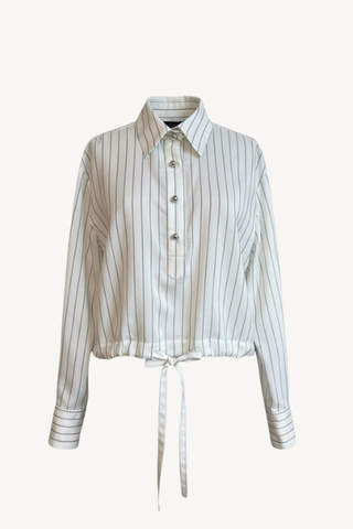 crawford blouse - white stripe