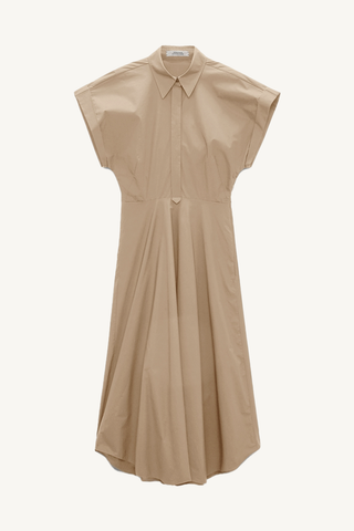 poplin power dress - trench
