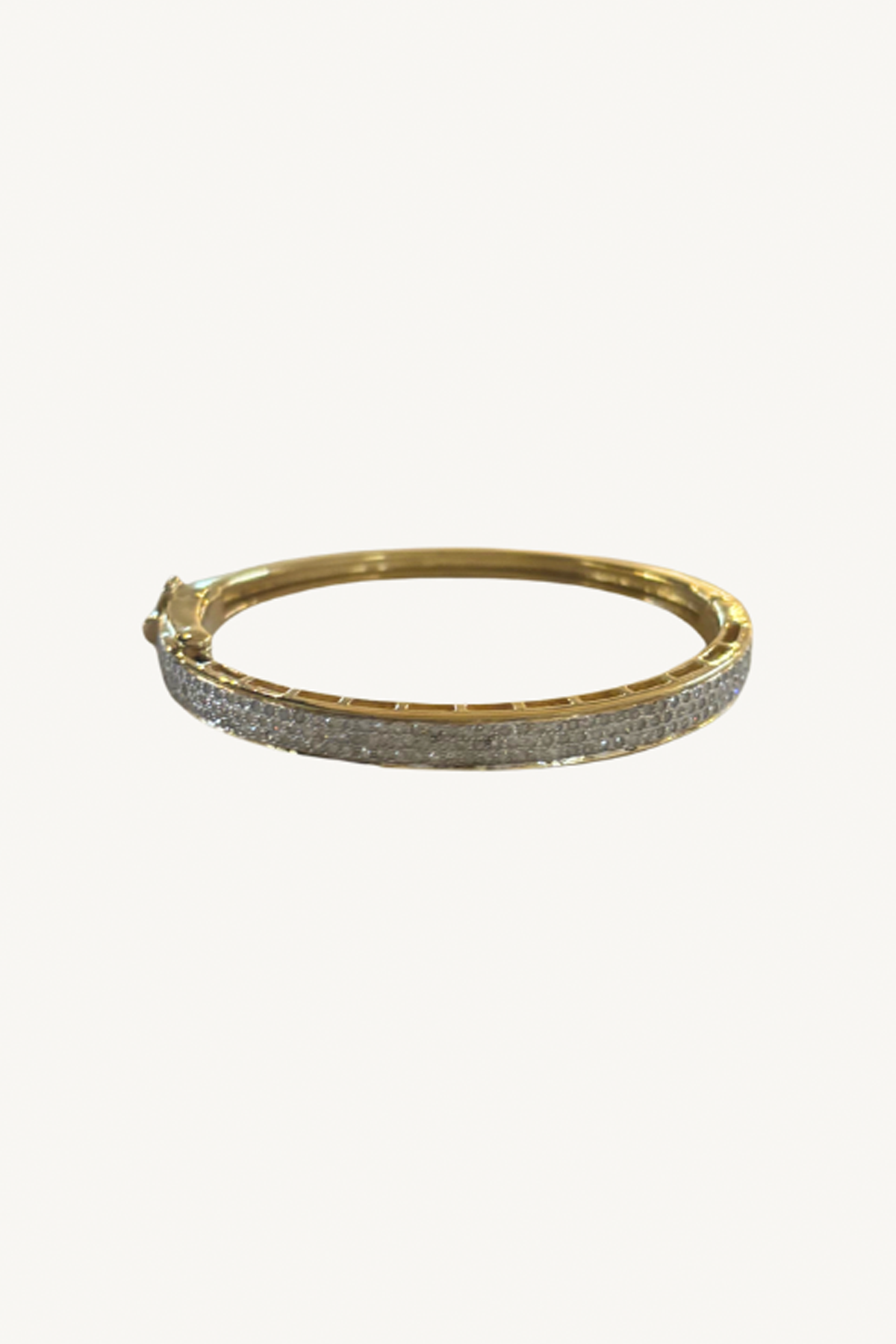 triple row diamond bracelet